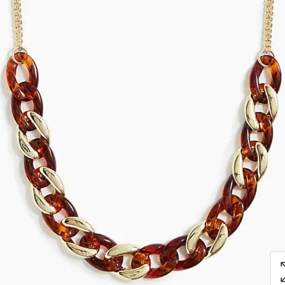 NWT J Crew Tortoise Chain Necklace - Picture 2 of 7